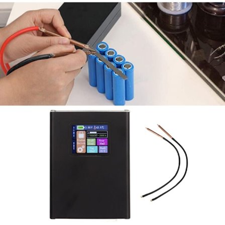 Punktsveiser med 1,8 tommers justerbar farge LCD-skjerm, bærbar profesjonell mini punktsveisemaskin for batteri, DUBUNS