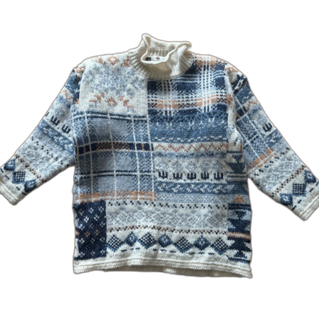 Stickad ull polotröja från Strathspey