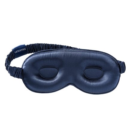 Lenoites Mulberry Silk Contour Sleep Mask Navy, Tøj & Bolig, Rejsetilbehør, Sovemasker