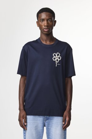 NN.07 Pedro 3525 T-Shirt Herren Blau Bio-Baumwolle