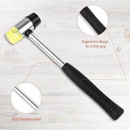 1 kpl Kaksipuolinen Nuija Vasara Puu Nahka Käsityöhön