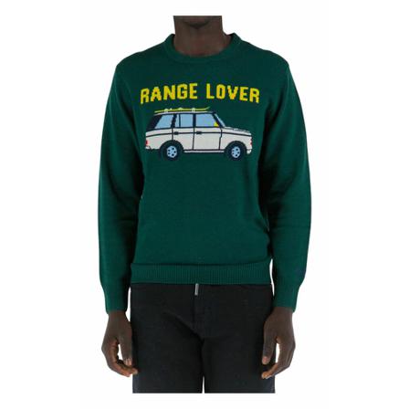 Saint Barth, Round-neck Knitwear Groen, Heren, Maat:L