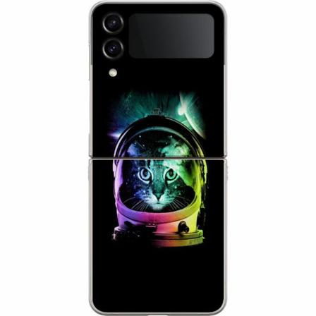 Samsung Galaxy Z Flip4 Premium Skal Space Cat