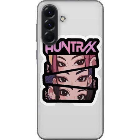 Yhteensopiva Puhelinkuori Samsung Galaxy A56 K-pop-inspiroitunut futuristinen tyttöryhmä neonvaloissa ja kosminen sci-fi-kohtaus