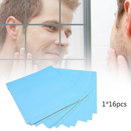 16 stk Kvadratiske Akryl Speilveggklistremerker Moderne Design