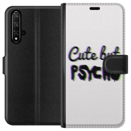 Kompatibel Tegnebogsetui til Honor 20 Rainbow-farvet legetøjsfigur med et glad ansigt og farverige cirkler i en legesyg studieillustration