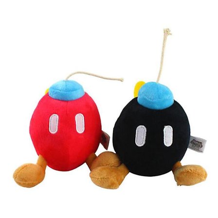 2 Super Mario Plyschleksaker, Svarta och Röda Gruvleksaker (FMY)