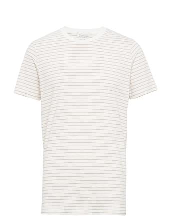 The Organic Striped Tee T-shirts Short-sleeved Vit By Garment Makers