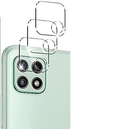 3-PACK Kameralinsskydd Galaxy A22 5G HD-Clear Ultratunt