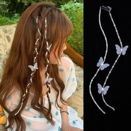 Kvinder Hårtilbehør Væv Hårklemme Butterfly Hårnål