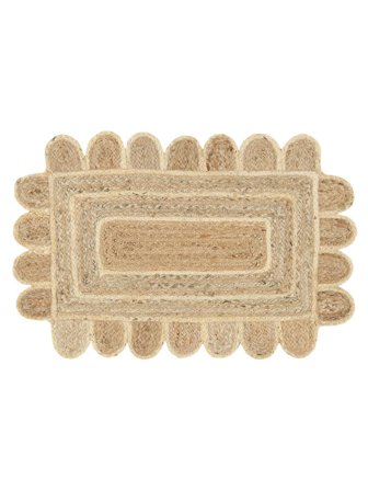 Tapete De Entrada Mia Bege/Branco