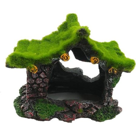 Harts Aquariumhus Fiskar Räkor Bo Flockad Mossa Gömställe, ZQKLA