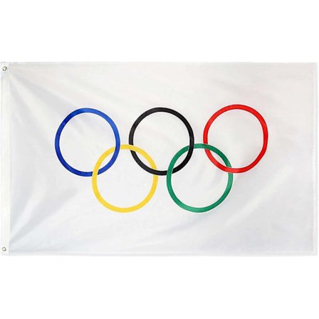 Olympiske flagg Olympiske leker Hageflagg Olympiske ringer Innendørs og utendørs flagg og bannere 3x5 fot_Newway