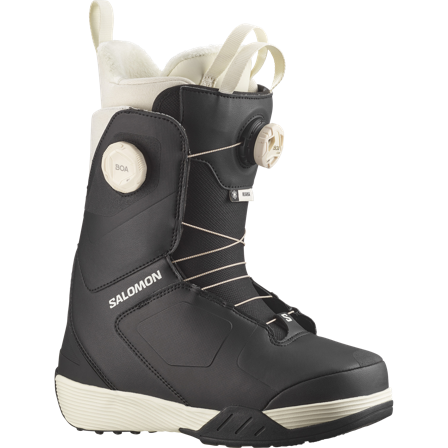 Salomon - Chaussures de snowboard Chaussures de snowboard Kiana Dual Boa - Black / Black - 27