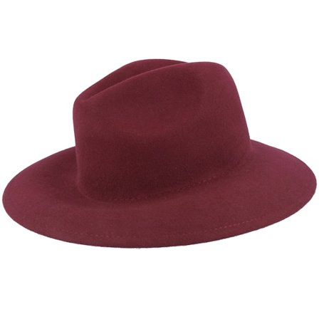 Seeberger - Rood fedora Hoed - Wool Felt Burgundy Fedora @ Hatstore