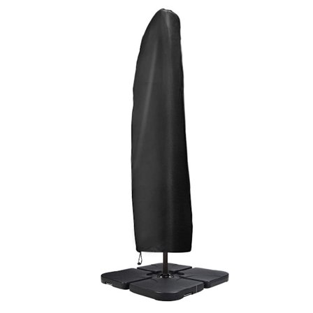 Parasolldeksel for Patio, Vanntett Offset 210D Markiseparasolldeksel med Glidelås for 9ft til 13ft Utendørs Cantilever Parasoll, Heavy Duty