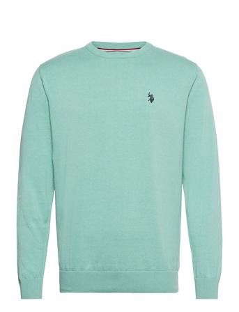 Adair Knit Sweater Neulepaita Pyöreä Kaula-aukko Vihreä U.S. Polo Assn.