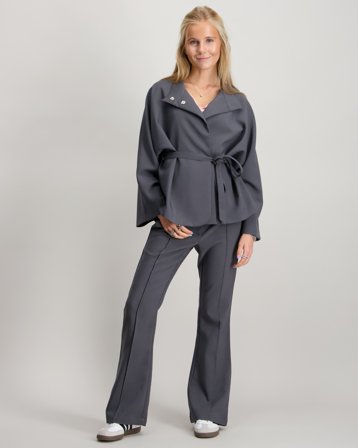 RYVLS Low Waist Flare Pants Grå Byxor Tjej - Kids Brand Store