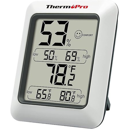 Thermopro TP50 Digitalt Hygrometer Innendørs Termometer Romtermometer og Hygrometer med Temperatur-Fuktighets Overvåking