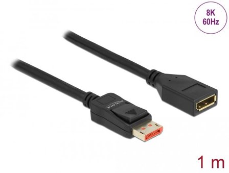 Delock DisplayPort-forlengelseskabel - DisplayPort til DisplayPort - 1 m