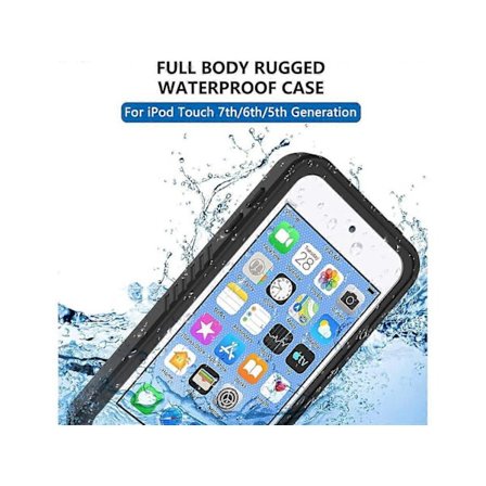 Vattentätt skal för iPod Touch 7 / iPod Touch 6 / iPod Touch 5, Inbyggt skärmskydd Dammtätt Stöttåligt skydd för iPod Touch 5:e/6:e/7:e generationen
