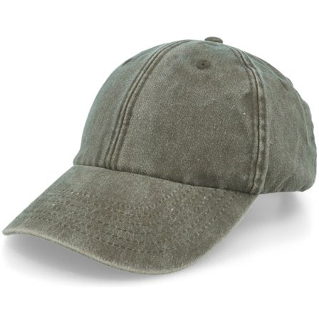 Beechfield - Groen unconstructed Cap - Vintage Washed Olive Dad Cap @ Hatstore