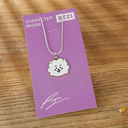 Bt21 Metal Alloy Necklace Bts Cartoon Hanging Ornament Gift For K-pop Fans