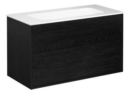 Gustavsberg Artic Allaskaappi 100 cm, pesualtaalla, 2 hanareikää, Kylpyhuone