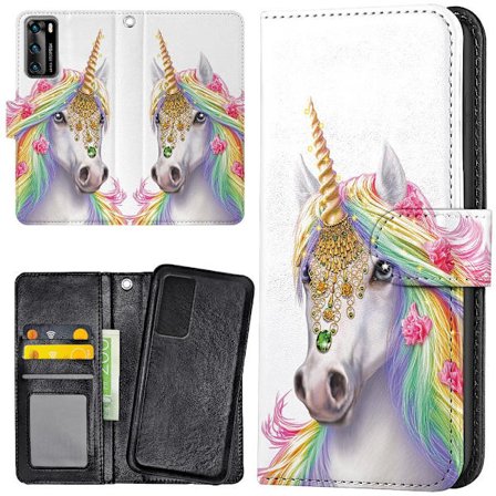 Huawei P40 Pro - Lompakkokotelo/Kuoret Unicorn/Yksisarvinen