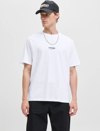 Jack & Jones Jjesoho Tee Ss Crew Neck Noos - White - XL
