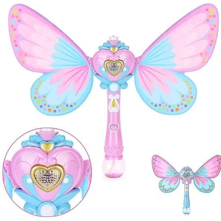 Børns Pige Boble Væggene Musikalske Led Automatiske Boble Maskine Fest Fødselsdag Sommerfugl Boble Maskine Legetøj Gave (FMY)