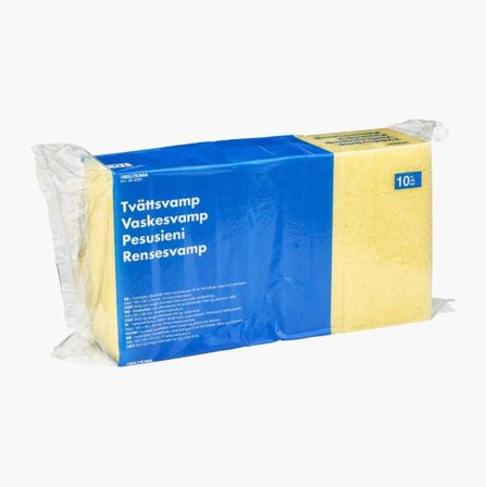 Tvättsvamp med vaxschampo 10 st.