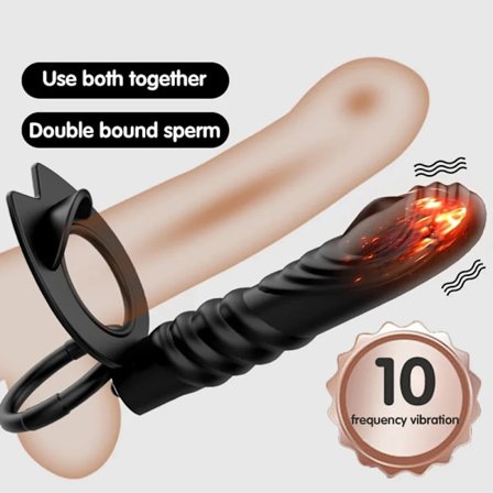 Sex Shop Dubbel Penetration Analplugg Dildo Stor Anal Dildo Vibrator för Män Strap on Penis Vagina Plugg Vuxen Sexleksaker för Par