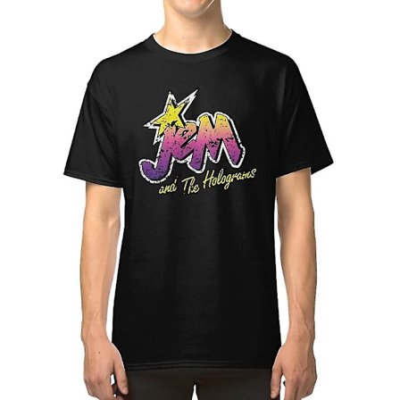Jem And The Holograms Band Cartoon Misfits Distressed 80s Party Mask T-shirt