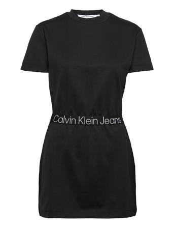 Logo Waist Milano T-Shirt Dress Kort Kjole Sort Calvin Klein Jeans