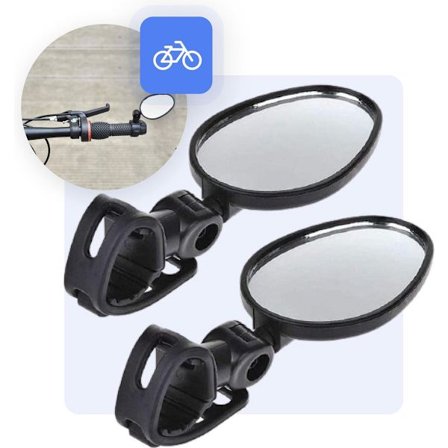 Go Go Gadget - "Set med 2 eBike Cykelspeglar - Justerbara - Vänster & Höger - Extra Prisvärda!"