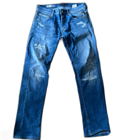 Replay Grover straight fit jeans blå