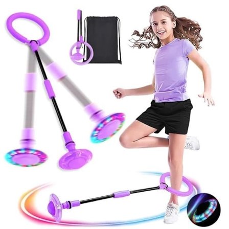 Ankel Skip Ball, Ankel Hoppering, Sammenleggbar Ankel Hoppering Leke, Fargerik Blinkende Hoppering, Lilla
