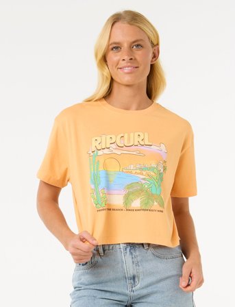 Rip Curl La Paloma Crop Tee - Orange - M