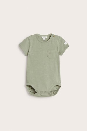 Newbie | Lyhythihainen body, jossa rintatasku | Vihreä