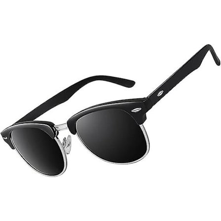 Solglasögon Män Kvinnor Polariserade Klassiska Retro Halvram Glasögon