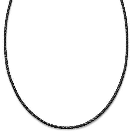 Tenvis | 3 mm Black Leather Necklace for Men - Leather necklaces