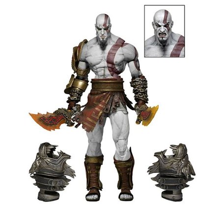 NECA-Kratos; 18 cm NECA God of War Kratos Ultimate vinyylitoimintahahmo, keräilylelu, 18 cm PVC, faneille 14+