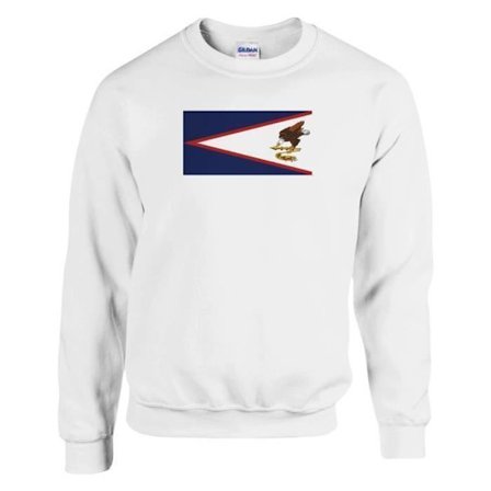 Sweatshirt - PIXELFORMA - Flag of American Samoa - Lange ærmer - Hvid - Unisex