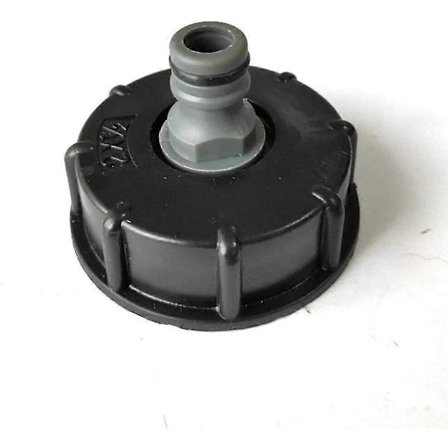 S60X6 Plast IBC Tank Adapter Grovgängad Plugg till 1/2" Kranadapter för IBC Ton Ventil [DB]