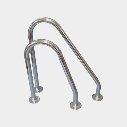 Bugkorb Boot / Haiflosse, Edelstahl, Ø25 mm, 600 mm, 480 mm - Boot