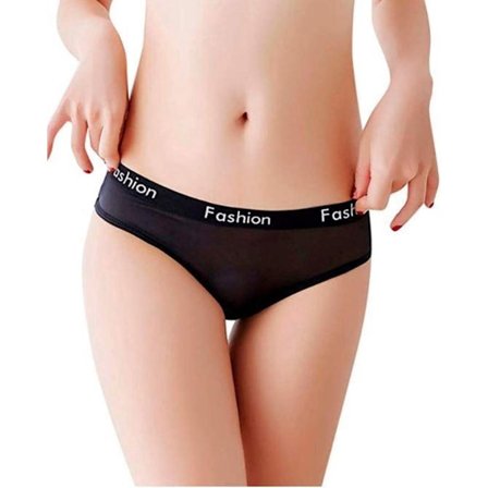 Go Go Gadget - Svarta Sexiga Transparenta Trosor - Sömlösa, M - Mode Damunderkläder