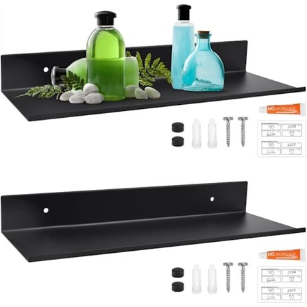 Sæt med 2 væghylder flydende hylder 30 cm køkkenhylder