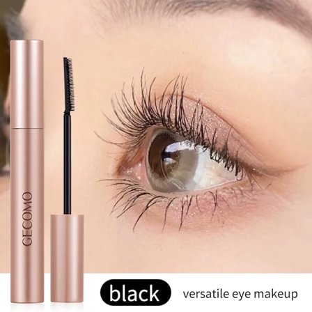 Naturally Curls Thick & Long Last Mascara med Silikonborsthuvud Gecomo Mascara Speciellt Anpassad för Asiatiska Kvinnor