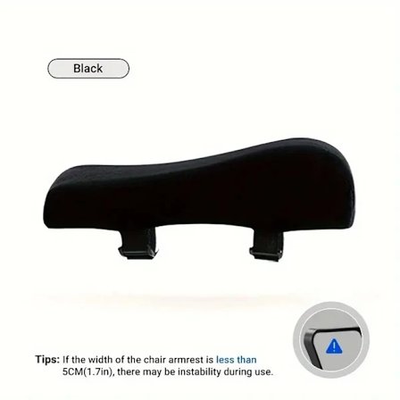 Sort 1 stk. komfortabel armlæns pude til stol - Giver støtte til albuen ved brug af computer, spil, skrivebord og stol